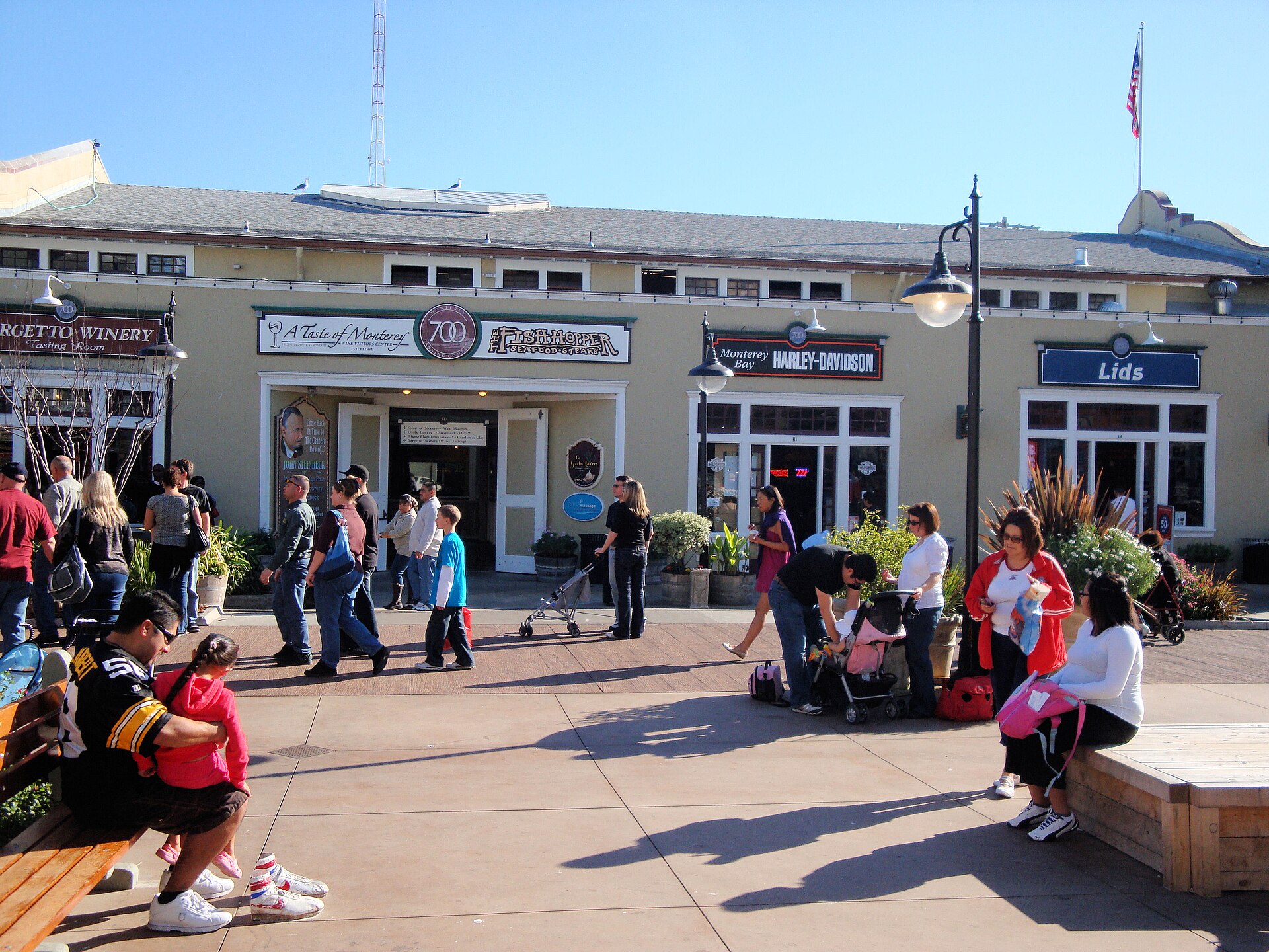 The street of Cannery Row in Monterey, immortalized by John Steinbeck